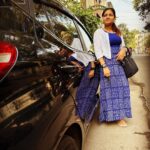 Priyanka Nalkari Instagram - #goodmorning #mybabycar #love #blue #lovedriving #matching #hyderabadi #actresslife #seetha #roja #priyanka #instagram #instagood #instamood #instaphoto