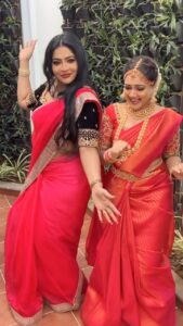 Priyanka Nalkari Instagram - Strong women don’t have attitudes, they have standards & boundaries ❤️ #reels #reelsinstagram #reelsvideo #reelitfeelit #reelsindia #reelkarofeelkaro #reelsviral #reelslovers redsaree #lovesarees #designersarees #bridalsaree #jewelry @nalkarpriyanka @madz_makeover @suganyababu