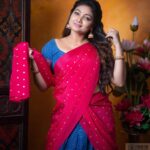 Priyanka Nalkari Instagram - #halfsaree #lovetraditional #traditional #photoshoot #chennai #chennairoja #yoursrojaforever #priyankanalkari #priya #roja