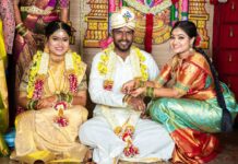 Priyanka Nalkari Instagram - #giftingmomentscaptured #sisters #weddingmoments #likebrotherfromanothermother #colourful #thabkyouallforblessingsnsupportnlove Sister Jewelry @mokshe_rental_destination @vivahbridalcollections Sister blouse @mokshe_rental_destination