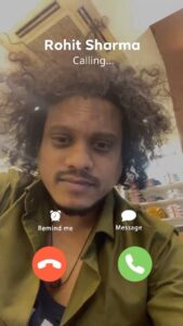 Pugazh Instagram - Videocall with my best friend after longtime 🤪 @rohitsharma45 See u machi ❤️