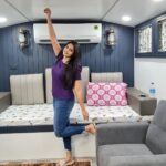 Radhika Preeti Instagram - Happieee😁💜🤍 #radhikapreethi #radhi #rp #caravan #happyme #selflove Chennai, India