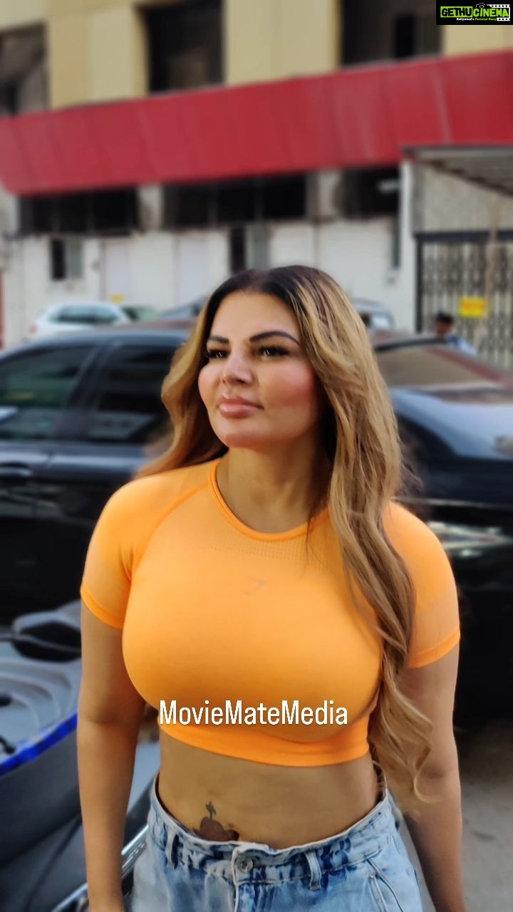 Rakhi Sawant Instagram - Rakhi Sawant Spotted at Gym . . . #rakhisawant #actress #bollywood #entertainer #fitness #gym #hairstyle #moviematemedia #dhananjayfilmy #viral #song #billibilli