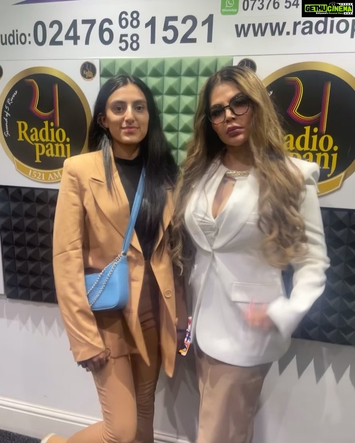 Rakhi Sawant Instagram - Lovely @rakhisawant2511 on @radiopanjonline ❤️ . . . . . #radiopanj #rakhisawant #bollywoodactress #soundoffiverivers #savitaarya Radio Panj