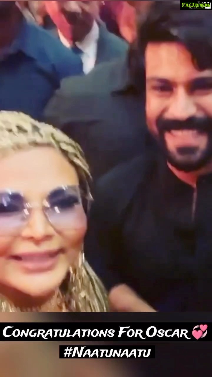 Rakhi Sawant Instagram - #RRR Success Sharing old memories with you on this precious day guys i know you all will rock congratulations for Oscar !!! Party hard @alwaysramcharan @ssrajamouli @jrntr @rrrmovie #rrr #movie #oscar #award #bestfriends #naatunaatu