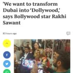 Rakhi Sawant Instagram - "Everyone wants to be an actor but shy because they do not have right platform to learn or express themselves, we are now ready to provide them an exclusive platform to learn the art from A to Z and get diploma and shine wherever you want." So guys what are you all waiting for . Come and join now. 🤗❤️. Thank you gulf today for this beautiful article. Check out. Link in bio 🤗🤙 and yes i m Unstoppable!!!! 🔥 . . . #rakhisawant #dubai