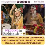 Rakhi Sawant Instagram - Rakhi Sawant steals the show with her infectious energy and dance moves at the wedding of Indian Idol fame Mohd Danish. The party just got started with Rakhi's crazy antics!🔥 . . . . #rakhisawant #rakhi #mohddanish #mohddanishwedding #indianidol #bollywood #entertainment #wedding #weddingdance #dance #popdiaries