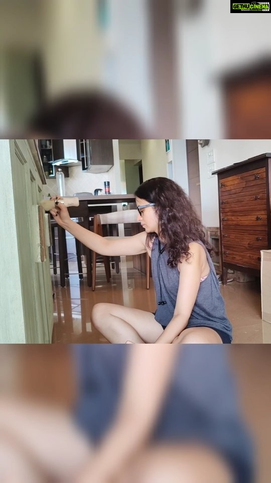 Rasika Dugal Instagram - I am usually too lazy/busy for DIY stuff. Also, I am mostly sure I am going to make a mess of things π or abandon it halfway to attend to some 'pressing' work issues... So thank you @akshita.patel.chadda & @artsy_nest for inspiring me to paint this cabinet. Most fun and therapeutic this turned out to be!... I now walk around the house armed with my own #AnnieSloan paint ka dabba and brush, threatening to give everything a makeover. As a debutant DIYer what would I have done without @ziggykimaa ke master strokes and DIY experience. Ok chalo... now what should I paint next? π€π #NotAPaidPost Note to Friends: You HAVE to say something wonderful about the cabinet when you come home. π€£ #DIY #DIYHomeDecor #Makeover #MyLivingRoom #Interiors #ReelIt #ReelItFeelIt