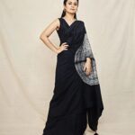 Rasika Dugal Instagram - 🖤🤍 Saree: @studio_medium Jewellery: @flyingfishaccessories Hair styling: @nimishashah210 MUA: @mayura_makeup_hair Styling: @who_wore_what_when 📸: @sagarmohite96