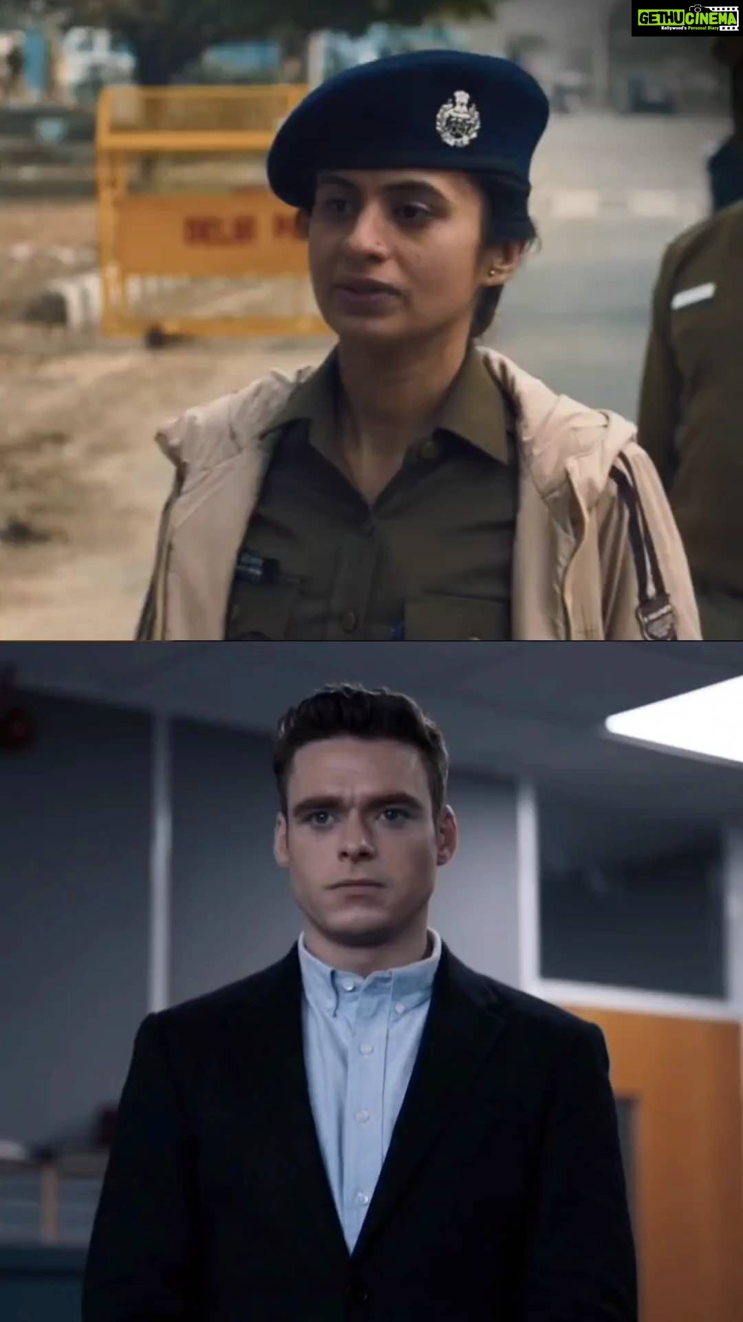 Rasika Dugal Instagram - What do @maddenrichard and I have in common? 😂 Thanks for this @smritikiran!😊 @netflix_in @chopsfilms @shefalishahofficial @rajeshtailang @tillotamashome #DelhiCrimeSeason2 #NeetiSingh #DelhiCrime #DelhiCrime2 #Season2 #VartikaChaturvedi #Netflix #RichardMadden #Bodyguard