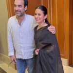 Rasika Dugal Instagram - Happy Birthday @pankajtripathi. To many more seasons of conversations (which you always make so interesting) and laughter... and see you soon 😉 #Mirzapur #AkhandanandTripathi #BeenaTripathi