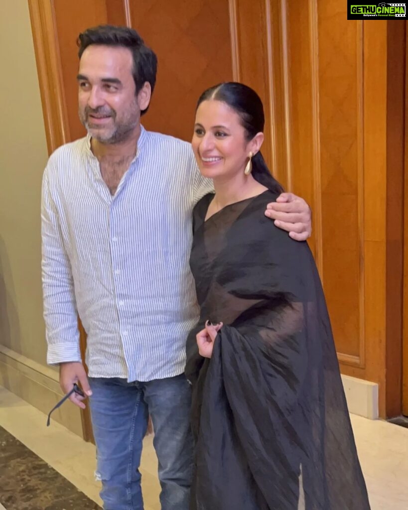 Rasika Dugal Instagram - Happy Birthday @pankajtripathi. To many more seasons of conversations (which you always make so interesting) and laughter... and see you soon 😉 #Mirzapur #AkhandanandTripathi #BeenaTripathi