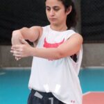Rasika Dugal Instagram - I try! 😄 #NationalSportsDay... probably the most fun (and the toughest) thing I have done in the last year. Learning a sport is always #WorkinProgress #Volleyball #Prep #Spike