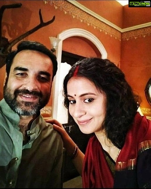Rasika Dugal Instagram - Happy Birthday @pankajtripathi. To many more seasons of conversations (which you always make so interesting) and laughter... and see you soon 😉 #Mirzapur #AkhandanandTripathi #BeenaTripathi