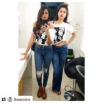 Rhea Chakraborty Instagram - It must be true love ❤️#Repost @theanisha with @get_repost ・・・ I’d take a bullet for you.. not in the head though but like in the leg or something ❤️❤️❤️ @rhea_chakraborty #bestiesbeforetesties