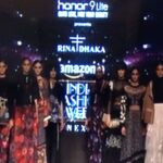 Rhea Chakraborty Instagram - All glitzed up at #amazonindiafashionweek with @rinadhaka and @hihonorindia #Honor9Lite