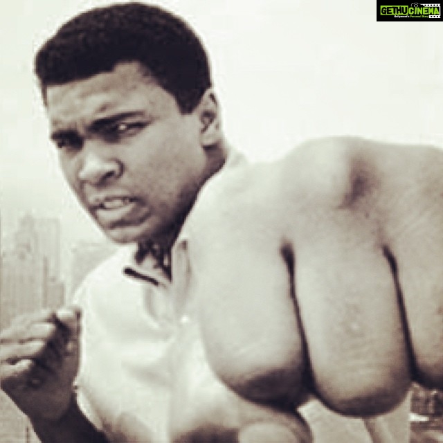 Rhea Chakraborty Instagram - "What your thinking about, is what your becoming" Ali - I'm thinking about you , so I'm becoming you ( hopefully ) RIP - the legend - my inspiration ! 🌟💗