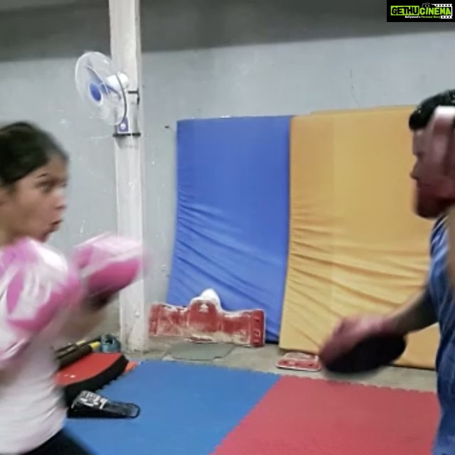 Rhea Chakraborty Instagram - Gimme some kicks ! Gimme some jabs @bikash_mma we are strong like that 💪💪💗