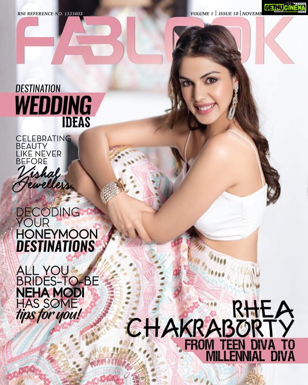 Rhea Chakraborty Instagram - Fablook November issue 🌸 on stands ! @fablookmagazine Stylist- @stylistsanyakhurana Assistant stylist- @tanya_agrwl Wearing- @inchbynehamodi Jewellery- @vishaljewellersmn Mua- @arizahnnaqvi Hair- @hairstylist.arvindsharma Photographer- @shivamduaphotography Management- @akshat_gutgutia Thank you @raindropalterego