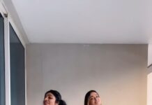 Rima Kallingal Instagram - So I tried 😬 and she’s a pro❤️! Have you seen the movie yet tho? #neelavelichammovie @rimakallingal @aashiqabu