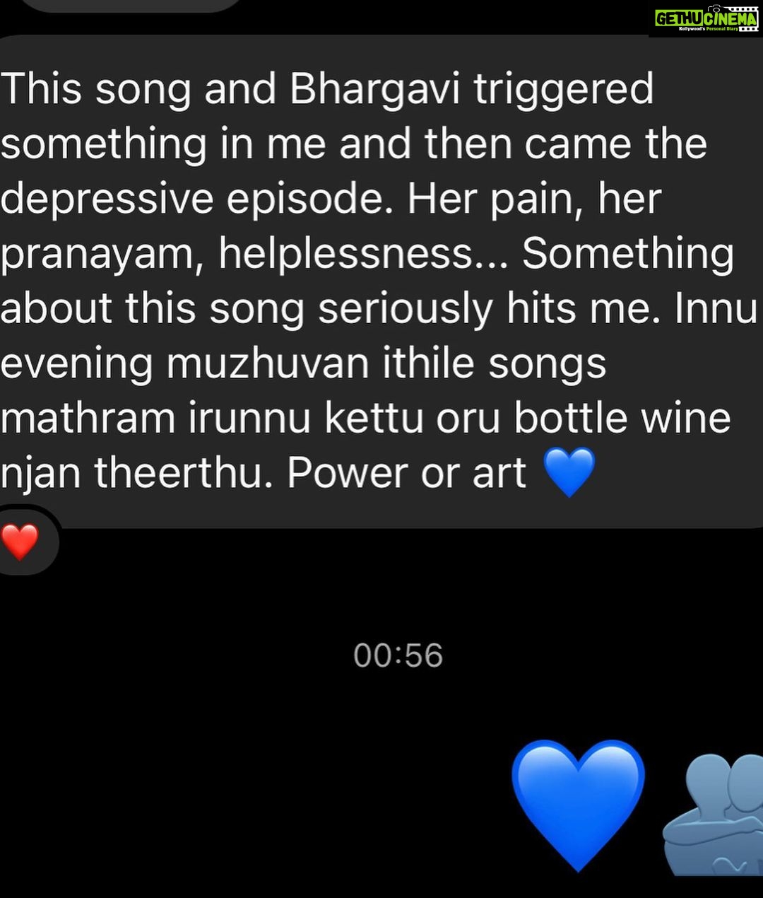 Rima Kallingal Instagram - Our bhargavis writing to us 💙 thank you thank you thank you 🌸 @neelavelichammovie