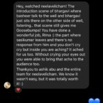 Rima Kallingal Instagram – Our bhargavis writing to us 💙 thank you thank you thank you 🌸 @neelavelichammovie