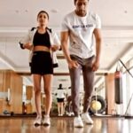 Rimi Sen Instagram - Fun warm up session with @danish.transformer #workout #fitnessmotivation