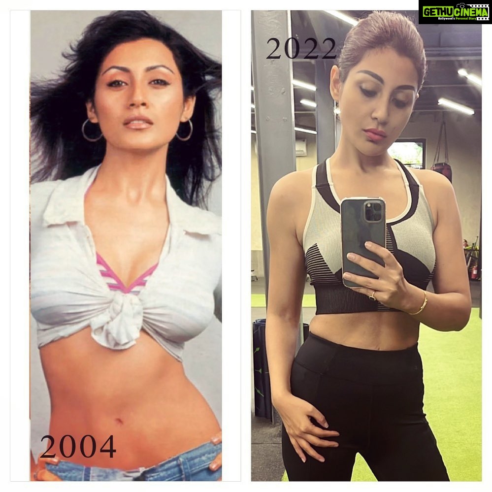 Rimi Sen Instagram - 18 years gone… still work in progress🤭 #beforeandafter Mumbai, Maharashtra