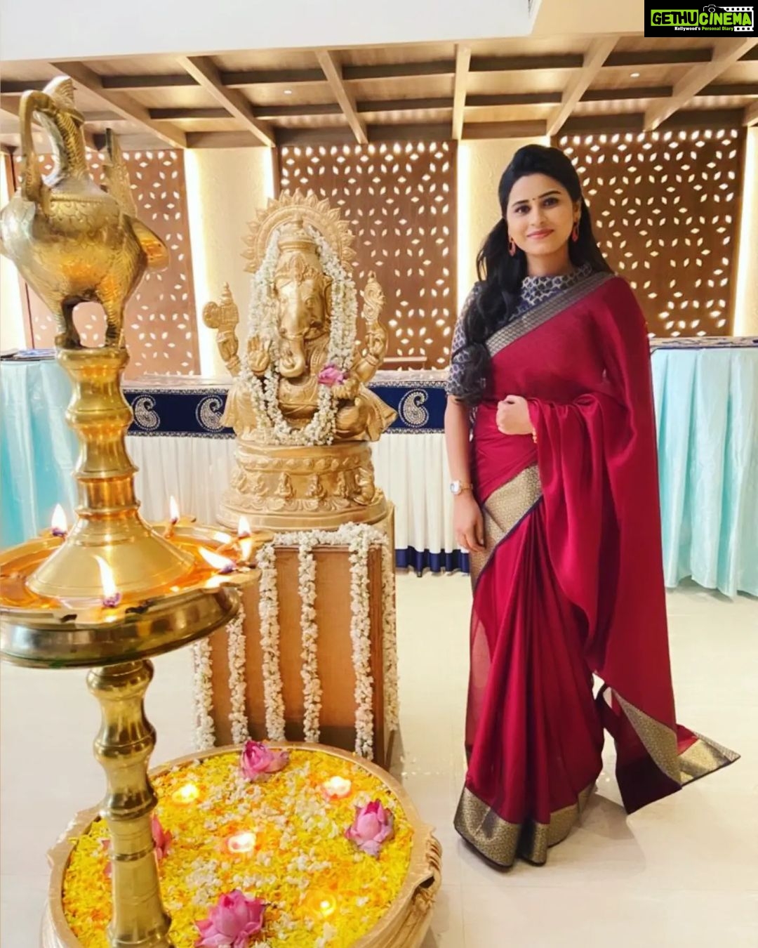 Rithika Tamil Selvi Instagram - ☺️❤️ . . . Saree @ashas_womens_collection Blouse @thisadesignstudio . . #Rithika #rithikavijaytv #tamil_rithika #vijaystars #vijaytelevision #RithikaTamilselvi #sareelove