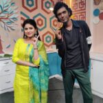 Rithika Tamil Selvi Instagram - 😊 @bjbala_kpy @kuraishi_the_entertainer @sarath_kpy . . . Chudi @elegant_fashion_way Designer @thisadesignstudio . . . #rithika #RithikaTamilselvi #tamil_rithika #vijaystars #vijaytelevision
