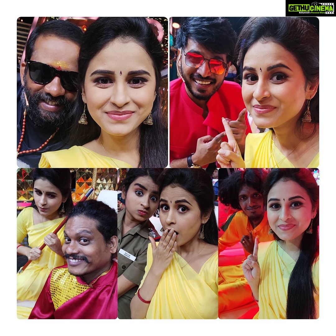 Rithika Tamil Selvi Instagram - Happy faces 😀 . . . #Rithika #rithikavijaytv #rithikacwc #tamil_rithika #tamilselvi_rithika #vijaystars #vijaytelevision #comedyrajakalakkalrani #cookwithcomalifamily #cookwithcomali2 #rithika #vijaytvshows