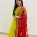 Rithika Tamil Selvi Instagram - Happy morning everyone ☺✌ . . . Outfit designer @abinayadesignerstudio . . . #rithika #rithikavijaytv #tamil_rithika #vijaystars #Rithika #rithikacwc
