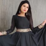 Rithika Tamil Selvi Instagram - 🖤😊 . . . . Designer @thisadesignstudio . . . #rithika #rithikavijaytv #comedyrajakalakkalrani #tamil_rithika