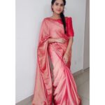 Rithika Tamil Selvi Instagram - Life is always a SURPRISE . Make sure that you are surprised in a good way😊 Have a great month ahead ✌ Saree @ashas_womens_collection Designer @thisadesignstudio . . . #rithika #sareelove #vijaystars #tamil_rithika #rithikavijaytv #traditionalwear