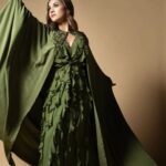 Rukmini Maitra Instagram - Lost...To only be Found..💚 Outfit @theohailakhanofficial Styling @styleographbychikkygoenka Makeup @makeupbybithikabenia Hair @hairbymousami Photography @pixelamalgam