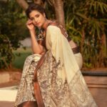 Rupali Bhosale Instagram – Listen to silence. It has so much to say

~ RuMi ~

Kalam Ki Kalakari – A collection of Pen Kalamkari sarees in hues of off white & black colour. 

The Srikalahasti style of Kalamkari, where the “kalam” or pen is used for freehand drawing of the subject and filling in the colors, is entirely hand worked.

Chenoori Silk saree is accentuated with Kalamkari hand Painted, peacocks, paisley-floral, and pallu is enhanced with peacocks. 

100% handmade with love in Indian villages.

Clicked by @ashayrtulalwar 
Makeup by @mhatresameer60 
Hair & video by @ruksar__99
Assistant @raju_chiluka31
Saree by @tantuparv 
.
.
.
.
.
.
.
#GoldenHour #Collaboration #RupaliXTantuparv #SareeLove #LifeIsBeautiful #Saree #Traditional #GratitudeAttitude #TeamWork #SaturdayVibes #PhotoShoot #InstaPic #FeelLife #Fashion #Ootd to #OotdFashion #RupaliBhosle #RockingRupali #RupaliWinningHearts #KeepLoving #AaiKutheKayKarte #Sanjana 🧿