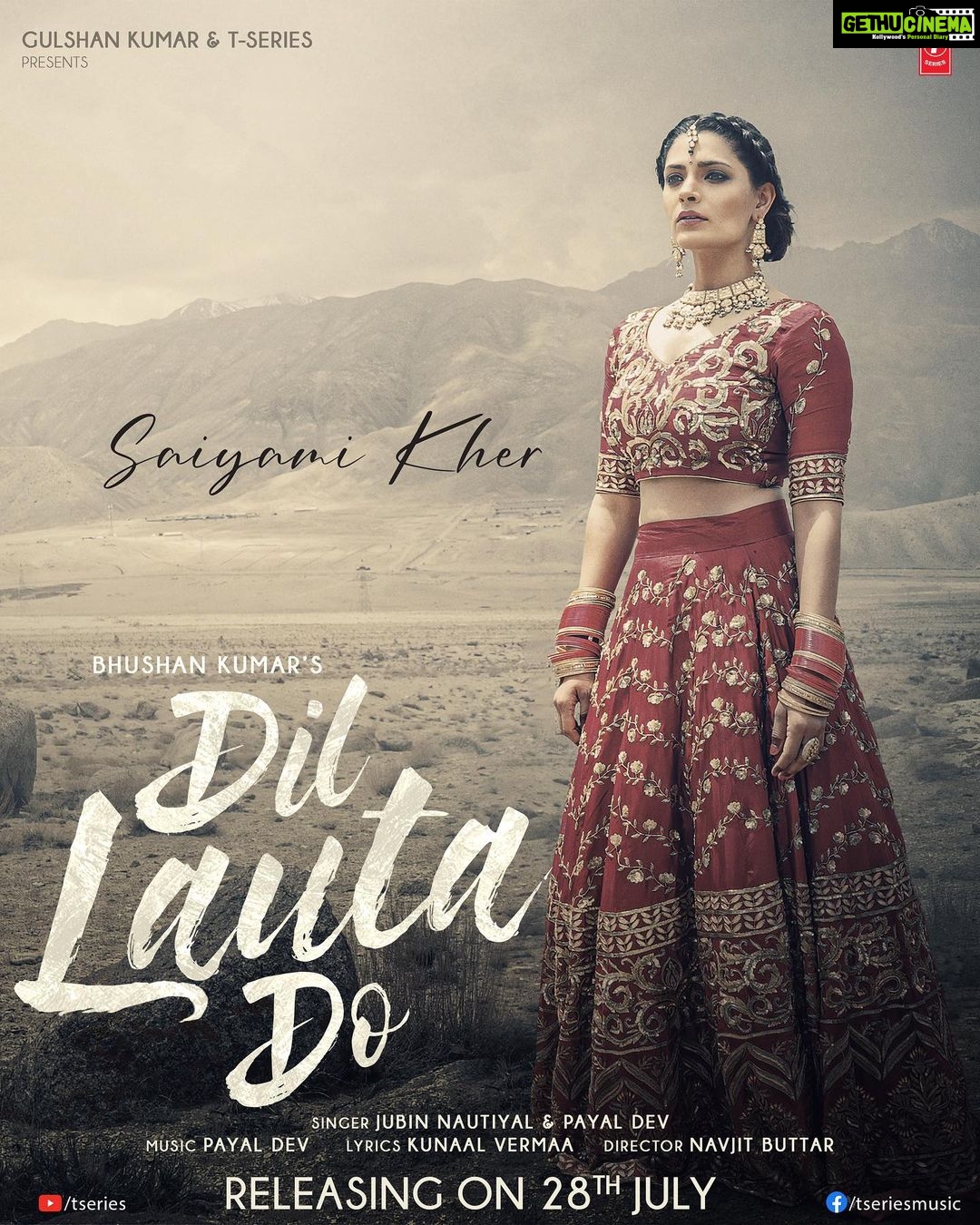 Saiyami Kher Instagram - Sharing my first look from #DilLautaDo, a love story with thrilling twists! Song releasing on 28th July 2021. Stay Tuned. #tseries @tseries.official #BhushanKumar @sunsunnykhez @jubin_nautiyal @payaldevofficial @kunaalvermaa @navjitbuttar @adityadevmusic @deepalid10 @pravin_madye @bysamrinsayed