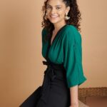 Saiyami Kher Instagram - Keep calm and smile 🙂 Jumpsuit @appapop @priajain Earrings @blingsutra @ascend.rohank Style by @shnoy09 shot by @sandeshparulkar