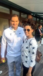 Saiyami Kher Instagram - Looking back at my Wimbledon memories from 2017 and 2018 when I was living my dream. I got to watch our very own @rohanbopanna0403 . Nadal, Djo, Dimtrov, Raonic, Anderson, Murray, Venus and the GOAT Roger Federer. Not only watched Federer play but watched him win the Wimbledon and got to meet him. Can it get better? I Watched some unreal tennis with friends who share the same level of madness for the sport. This is something I dreamt of all my life when I was younger. Grow up and spend my money on watching live sport. It gives me immense joy and I’m glad I managed to stay true to my dream. Now my dear @rogerfederer please for one last season I’m hoping to see you back playing the 4 slams next year ❤️