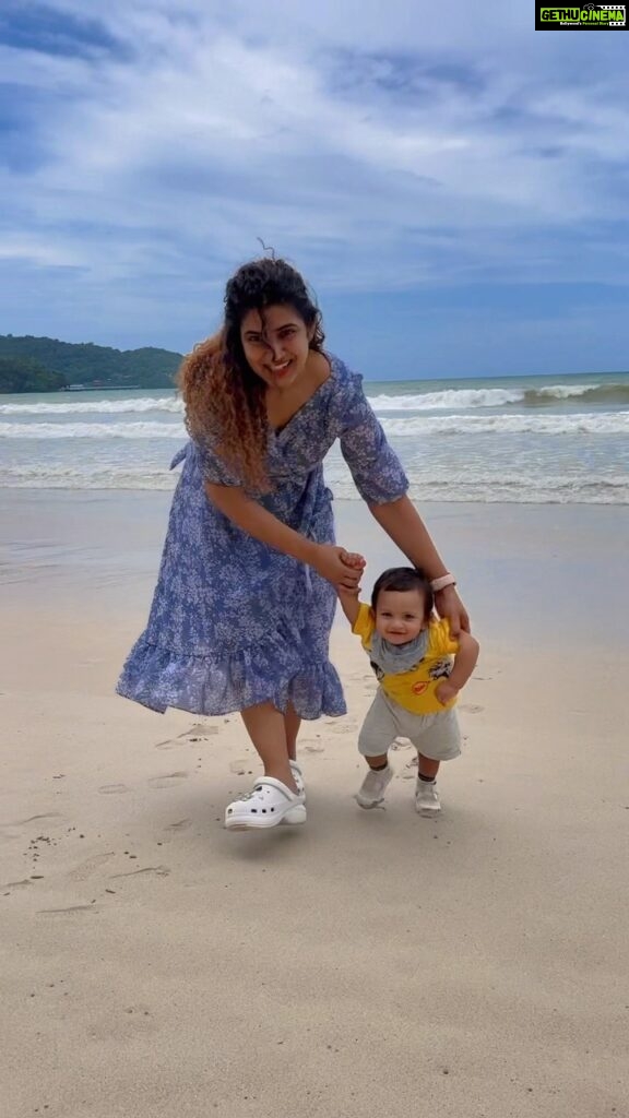 Sameera Sherief Instagram - Quality time with my son. Vacation appropriate, looking stylish as I’m wearing SSXMB. Below are the details of the dress. Get your hands on it, if u are a mom-to-be or a new mom. *Eden* Eden is high on both style quotient and sex appeal! The top half of Eden is designed as a wrap dress allowing you to choose how deep you’d like your neck line, from conservative to very sexy, you lead the way. Ribbons attached to the sides get tied at the back to give you shape and hold the flap down. The bottom gives the impression of a wrap dress but isn’t. The outfit has a ruffled asymmetric helm line that adds to the style. Ties come together at the back to give shape. Pockets on both sides add extra functionality. The unique SM X MB design includes a cross-over inner neck pattern to access your breasts with compete ease and a fully integrated flap that helps you have 100% privacy as you nurse.