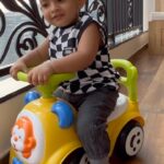 Sameera Sherief Instagram – Sunny Ride On from @luvlap.in is Arhaan’s favourite as well as mine. As I know he is safe in it & helps in his development 💎