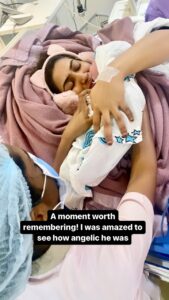 Sameera Sherief Instagram - If there’s someone who supported me through out my pregnancy & delivery, it’s definitely my Dr. @samathakumar This journey wouldn’t have been easy if it wasn’t her. N if I didn’t believe in her, myself n ofcourse my baby. Just wanted to thank you @samathakumar for being there with me at all the odd times. Even while so many ppl had spread hatred towards me for being active during pregnancy, she was there to lemme know that I need to do things that I love. N my body will lemme know when I’m crossing my limits. A wonderful journey of labor! Lastly thank you my Heera 💎 for choosing me as your mum. ❤️❤️❤️