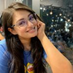 Samiksha Jaiswal Instagram - Became chashmish and stole my brothers T! 🤭 Now it's my favourite T-shirt.❤️ How do you like my new glasses though?🤪