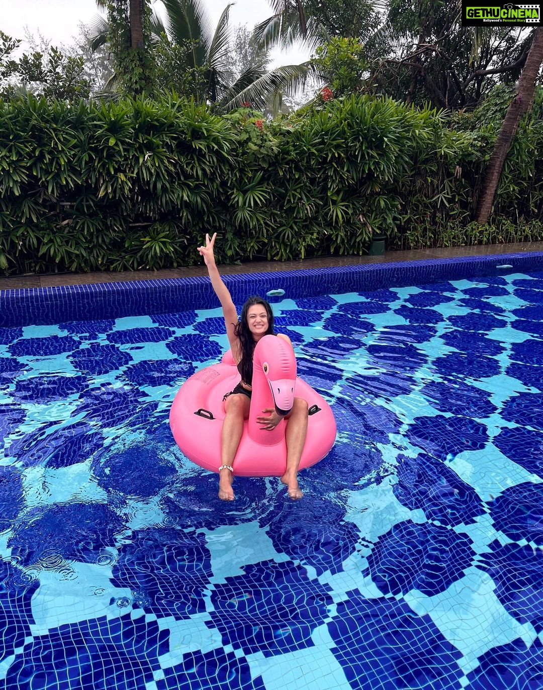 Samiksha Jaiswal Instagram - Good times, tan lines! 💙 . . . . . . . . . . . . . . . . . . . #wgoa #samikshajaiswal #instagram #reels #post #waterbaby #pool W Goa
