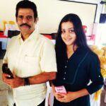 Samskruthy Shenoy Instagram – With a legend.. Balachandra sir.