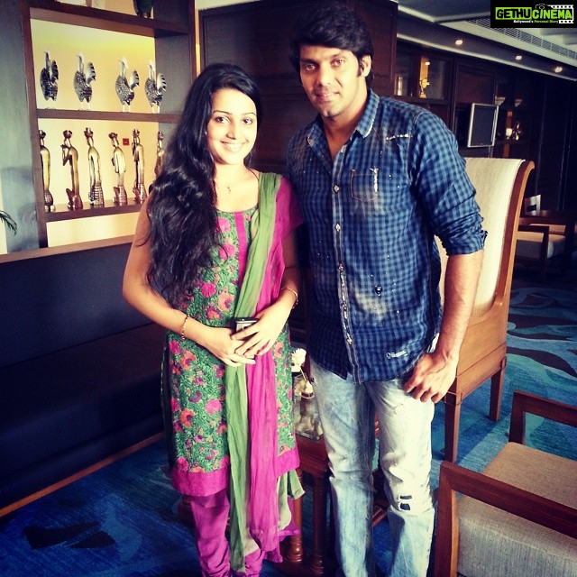Samskruthy Shenoy Instagram - With Arya sir ❤