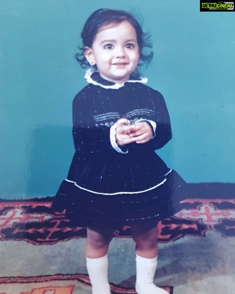 Samvrutha Sunil Instagram - Baby me!♥️#throwback #dolledup #poser