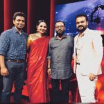 Samvrutha Sunil Instagram - At work with him♥️ #firsttimeeverwithhubby #nayikanayakan #chackochan #laljose #mazhavilmanorama