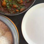 Samvrutha Sunil Instagram - My take on chicken curry! Ingredients: Coconut Oil - 2 tbsp Fenugreek seeds - 1 tsp Cinnamon stick - 1 Cloves - 2 Elaichi/Cardamom - 2 Onion - 2 (big, sliced) Ginger and garlic - a handful (chopped) Green chillies - according to taste Powders - Turmeric, Chilli, Pepper, Coriander, Chicken masala, Garam masala Tomato - 2 Potato - a few (washed, diced) Chicken - one Salt - according to taste Curry leaves - a sprig Jaggery - a pinch Coriander leaves - a handful Now the brown block thingy that you see in the video - That’s fresh coconut dry roasted and grinded and made into a paste and frozen in cubes for ease of use. These cubes can be used in all varutharacha curries! 😉 Enjoy this curry with appam, puttu, puri, kerala porota, ghee rice, pathari or anything you like!♥️