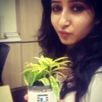 Sana Amin Sheikh Instagram - So, this college has gifted me a plant.. what a Great gesture.. ! I wish we all could do this to each other.. #Gratitude #ReturnGift #iWishIcouldDoThisForever #Greenery